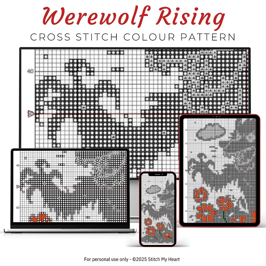 Werewolf Rising Cross Stitch Pattern product image (3)