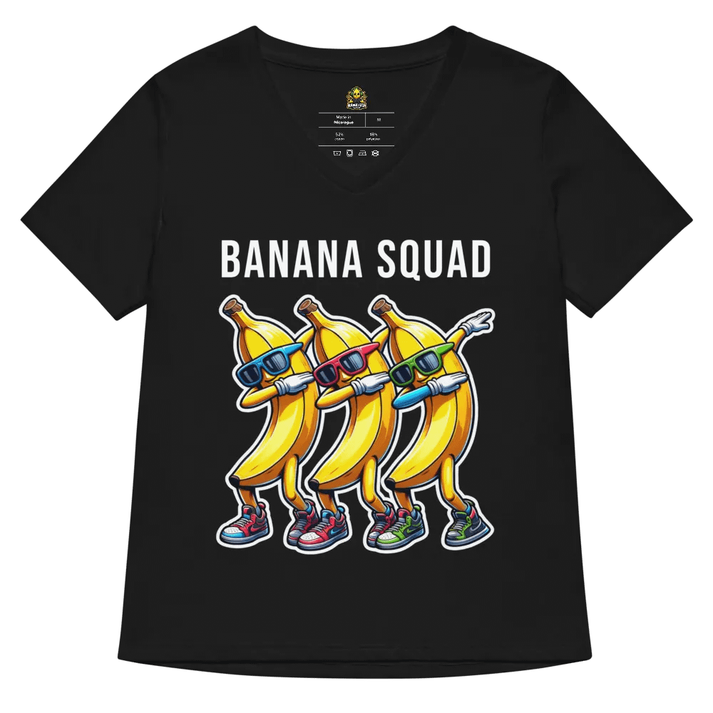 Dabbing Bananas Women's Relaxed V-Neck T-Shirt product image (5)