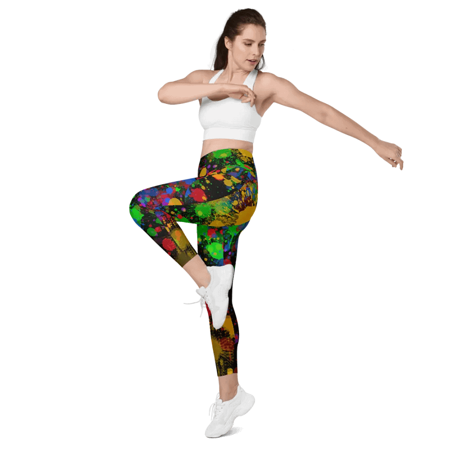 JokersVibe Graffiti Style Leggings with Pockets product image (8)