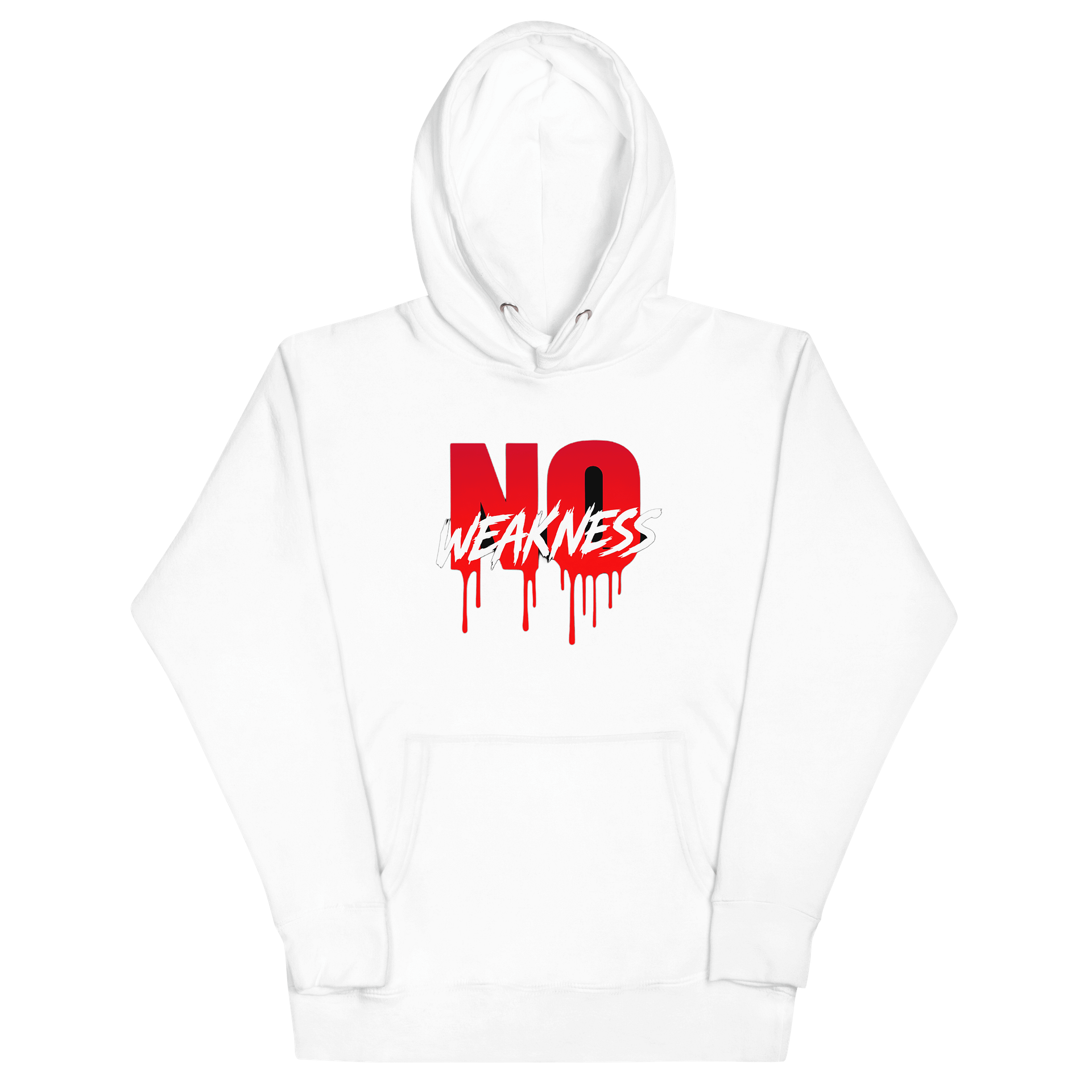 Intense Red Drip 'NO WEAKNESS' Hoodie product image (100)