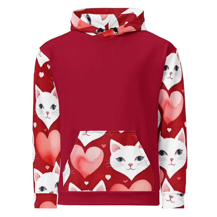Love & Whiskers Valentine's Day Unisex Hoodie product image (1)
