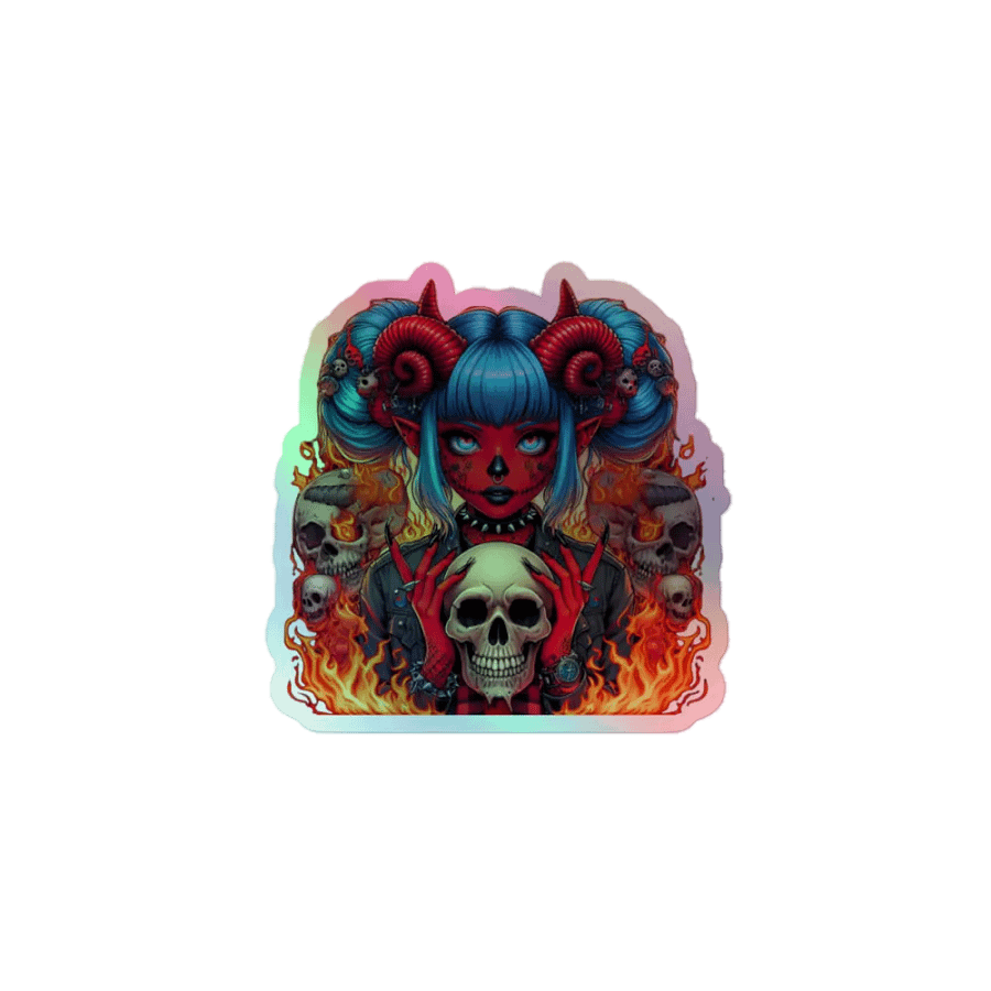 You summoned me holographic sticker product image (1)