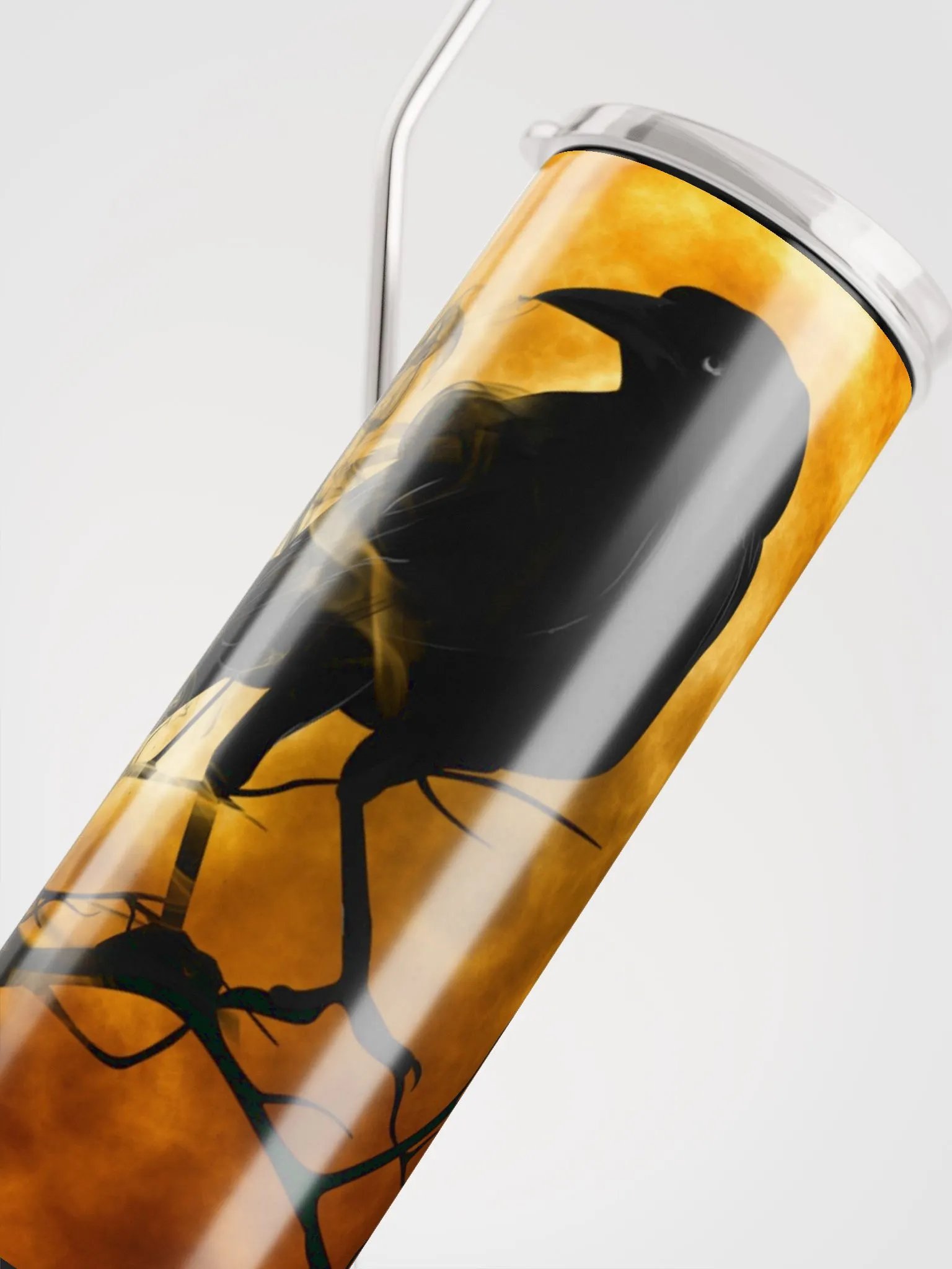 Moonlit Raven Stainless Steel Tumbler product image (5)