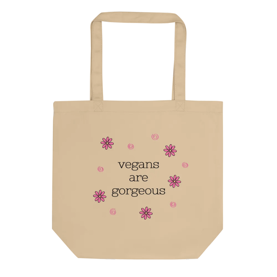 “Vegans Are Gorgeous” Organic Tote Bag product image (2)