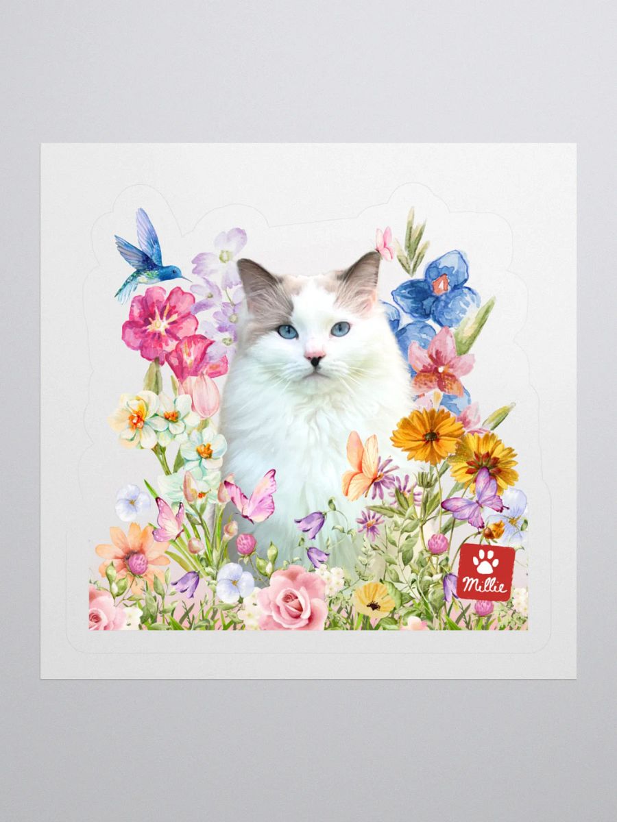 🌸 Limited Edition Spring Sticker – Featuring Millie the Cat! 🐾 product image (1)
