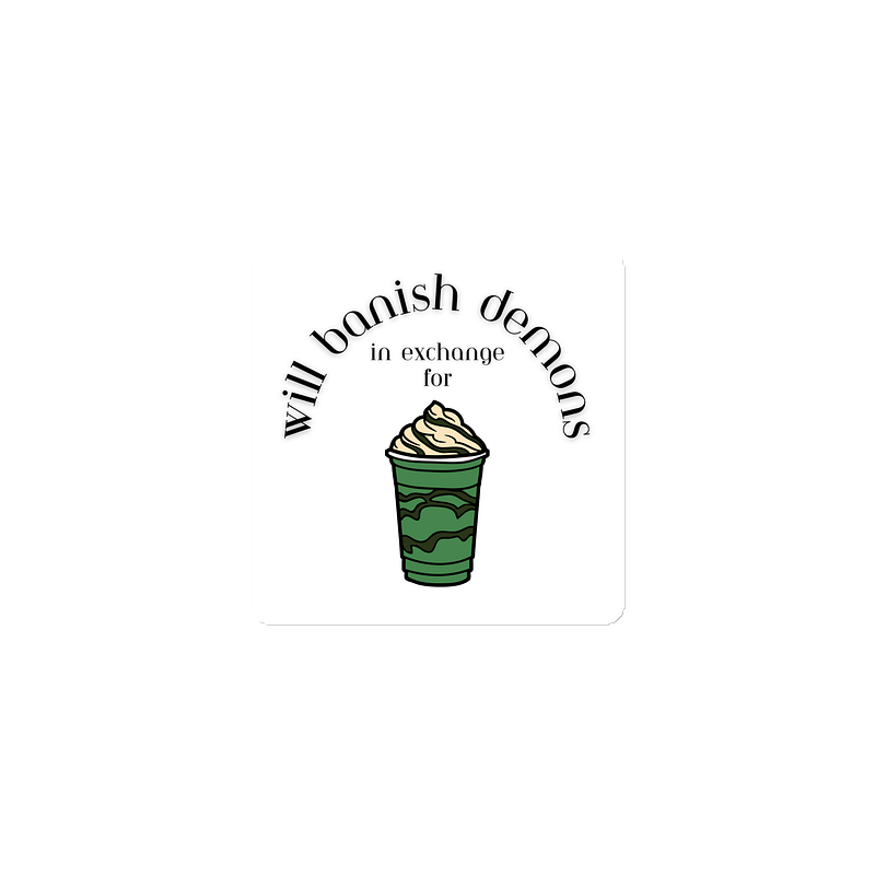 Double-shot peppermint frappe magnet