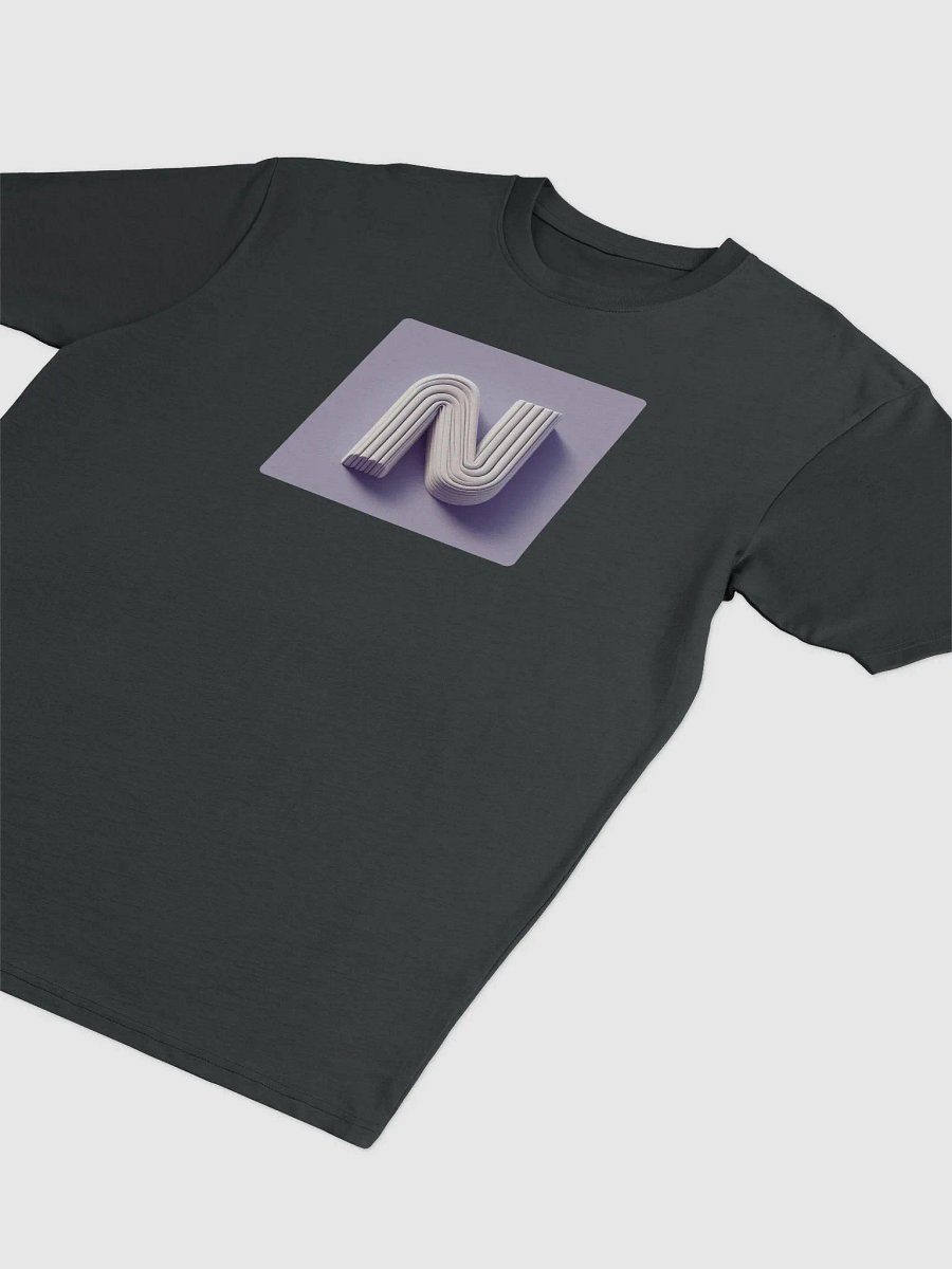 Stacked Texture Letter N Graphic Tee | AI Design initial N product image (3)