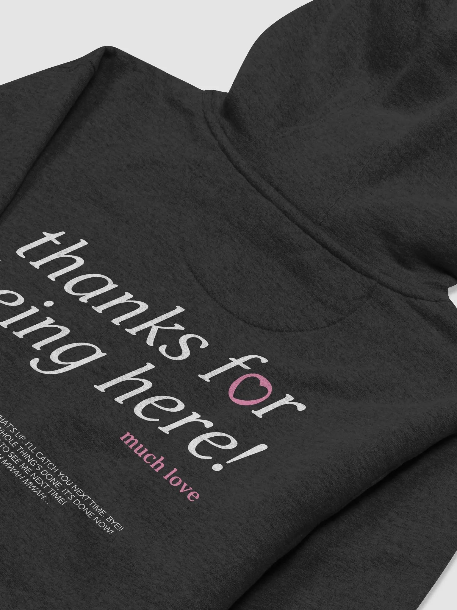 thanks for being here! Hoodie (Pink) product image (4)