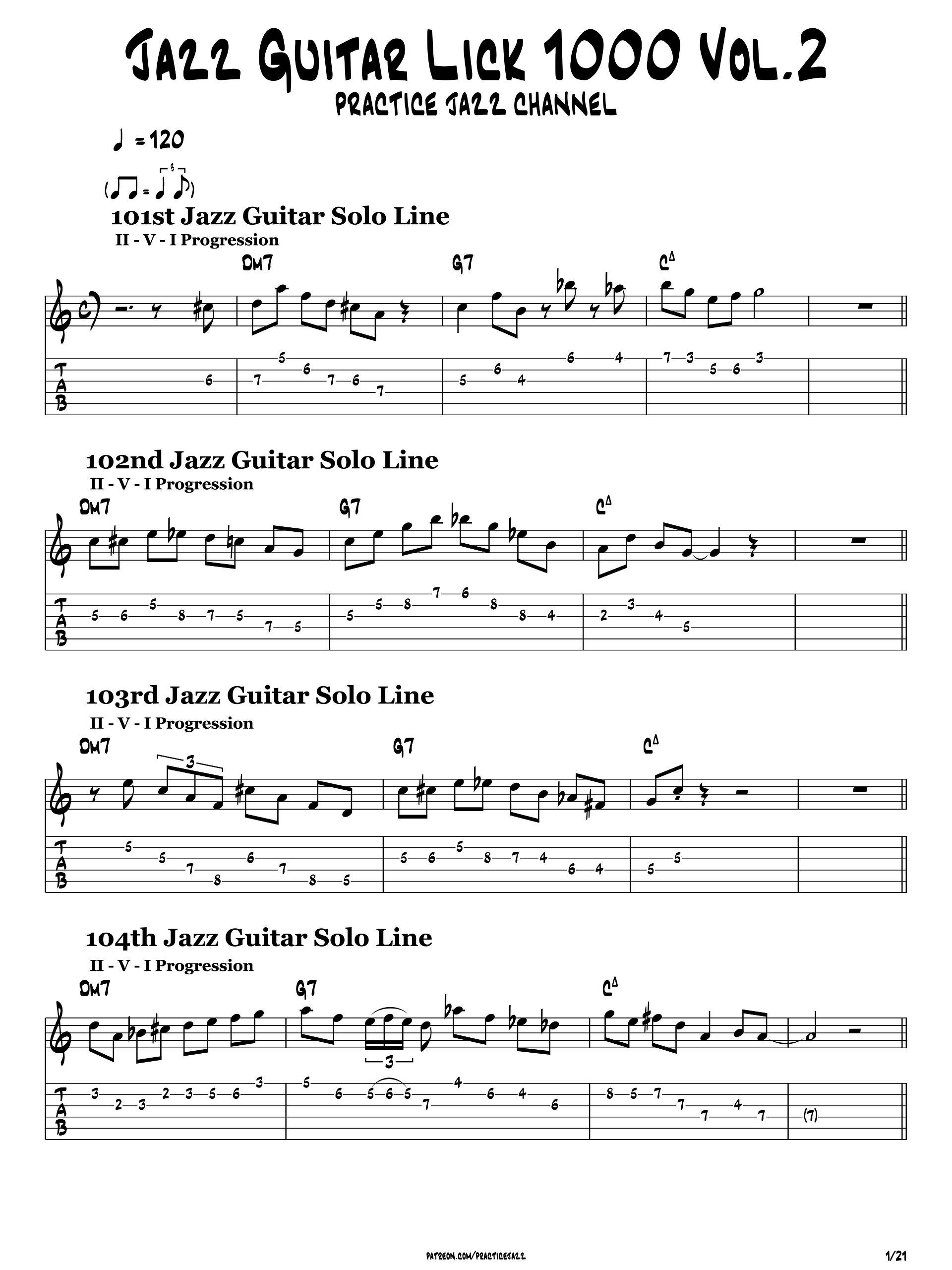 1,000 Jazz Guitar Licks: Volume 2 (Licks 101-200) product image (1)