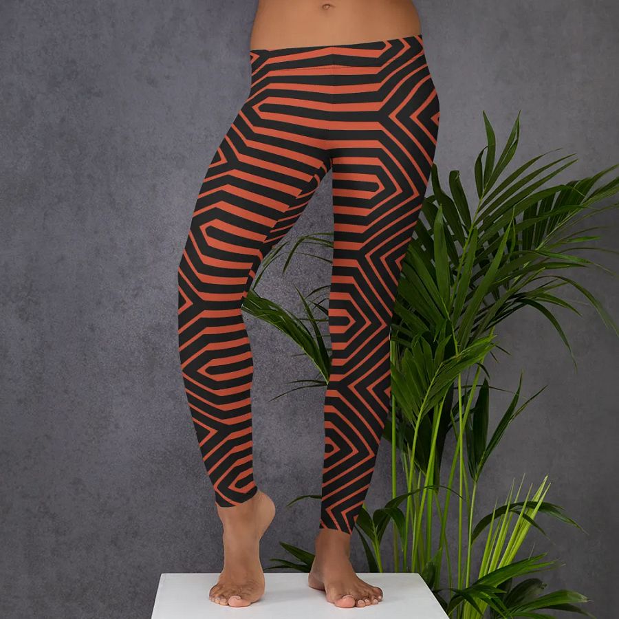 Leggings – Red and Black Seamless Modern Stylish Texture for a Bold & Trendy Look product image (5)