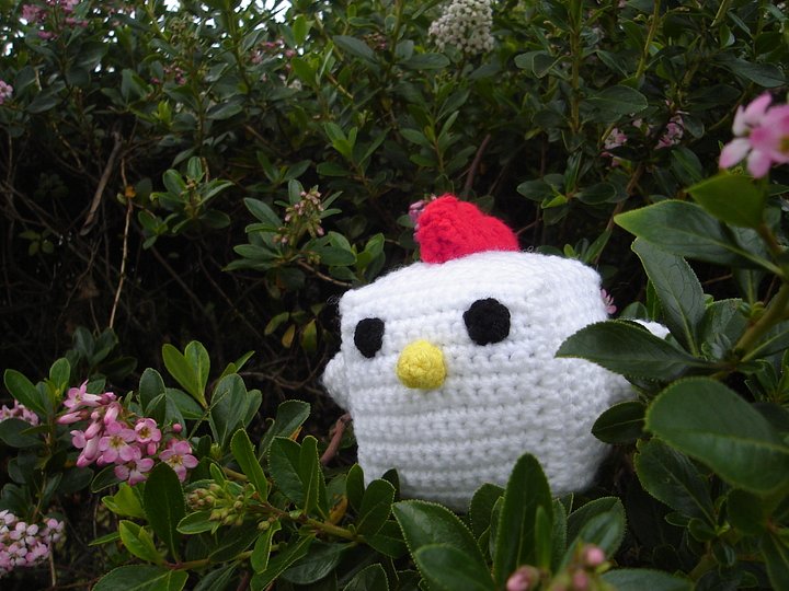 Crocheted Block Chicken Plush product image (1)