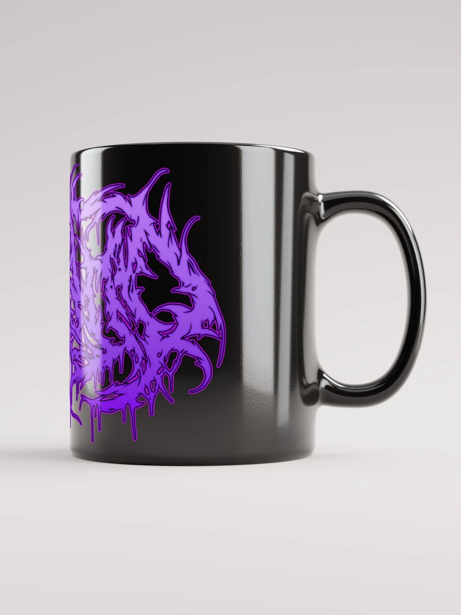 Purple Metal Logo Black Mug product image (6)