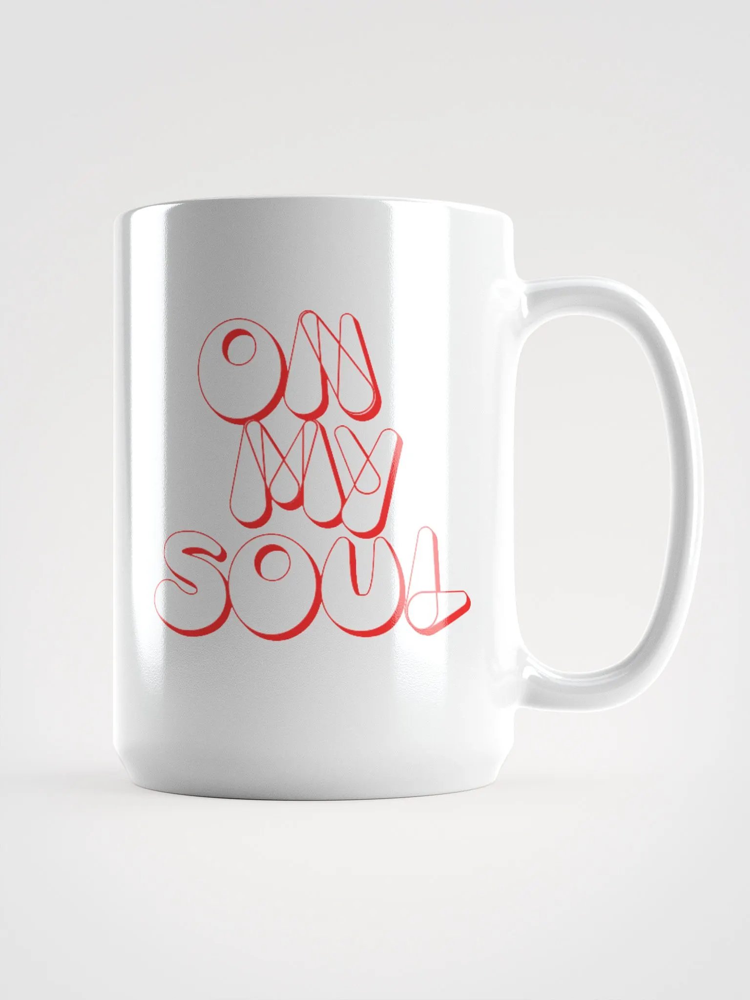 O.M.S Mug White - Red Highlight product image (1)