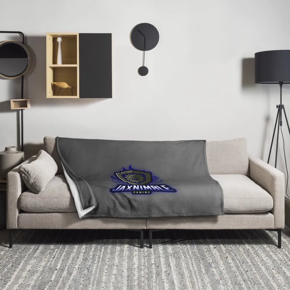 Blue Lion Shield Throw Blanket product image (1)