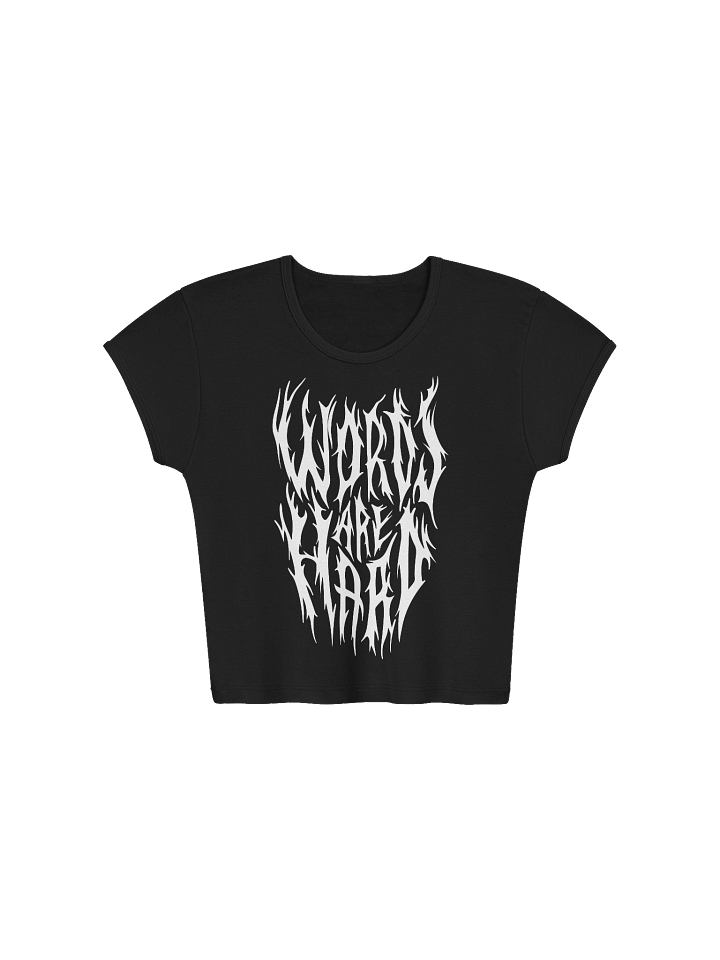 Metal Words Are Hard Tee (premium cropped) product image (1)