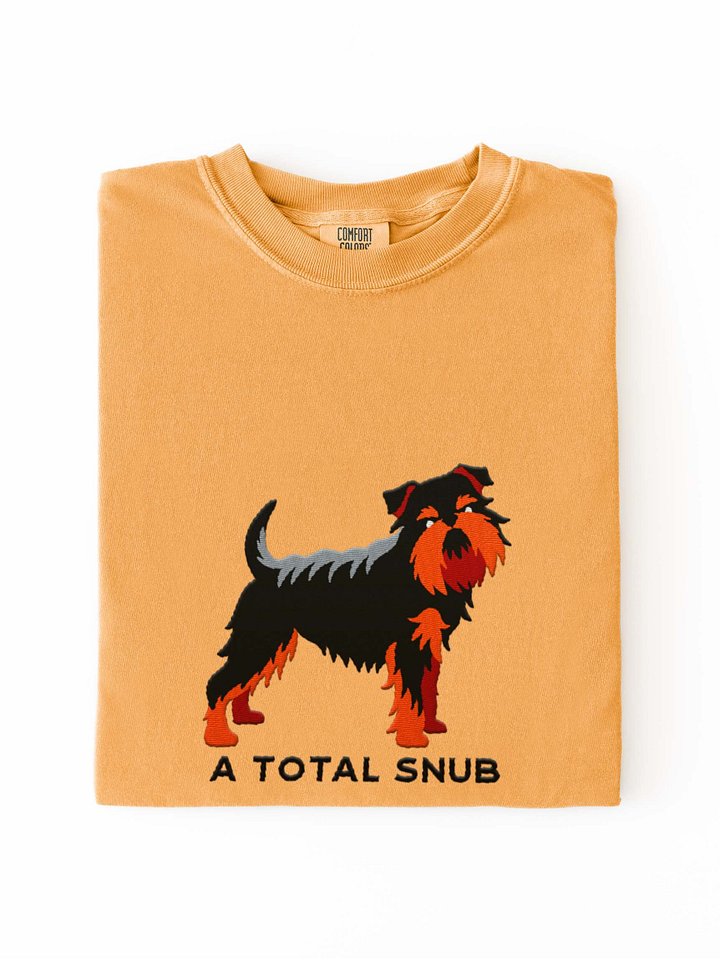 A Total Snub T-Shirt(Embroidered) of a Brussels Griffon(Black & Tan) product image (1)