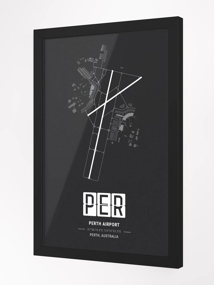Framed Airport PER Premium Map On Matt Paper product image (2)