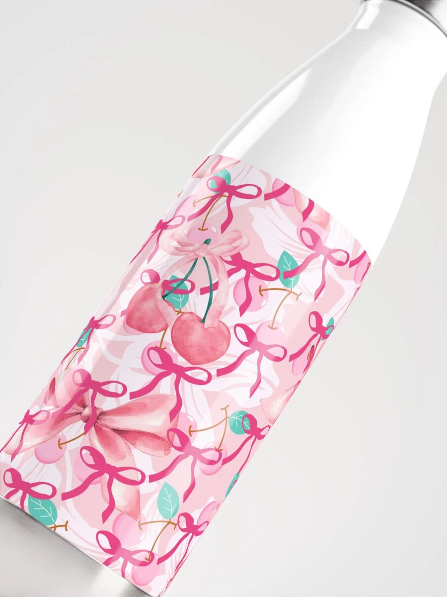 Cherry Bow Bliss Stainless Steel Water Bottle for the feminine ladies and girls product image (5)