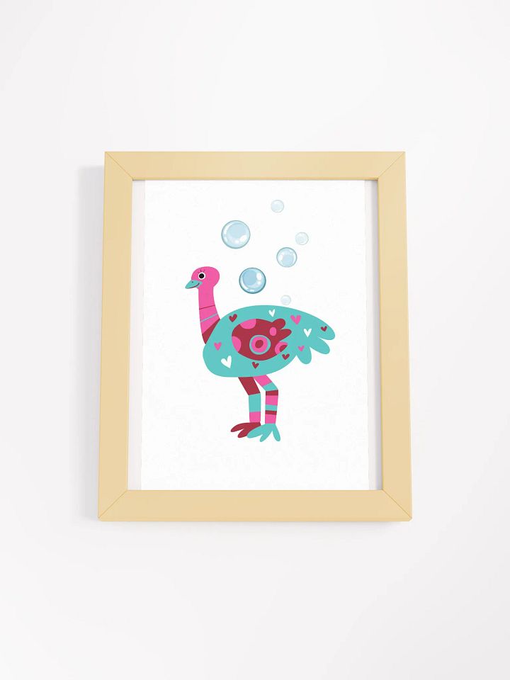 Whimsical Ostrich Framed Matte Poster product image (13)