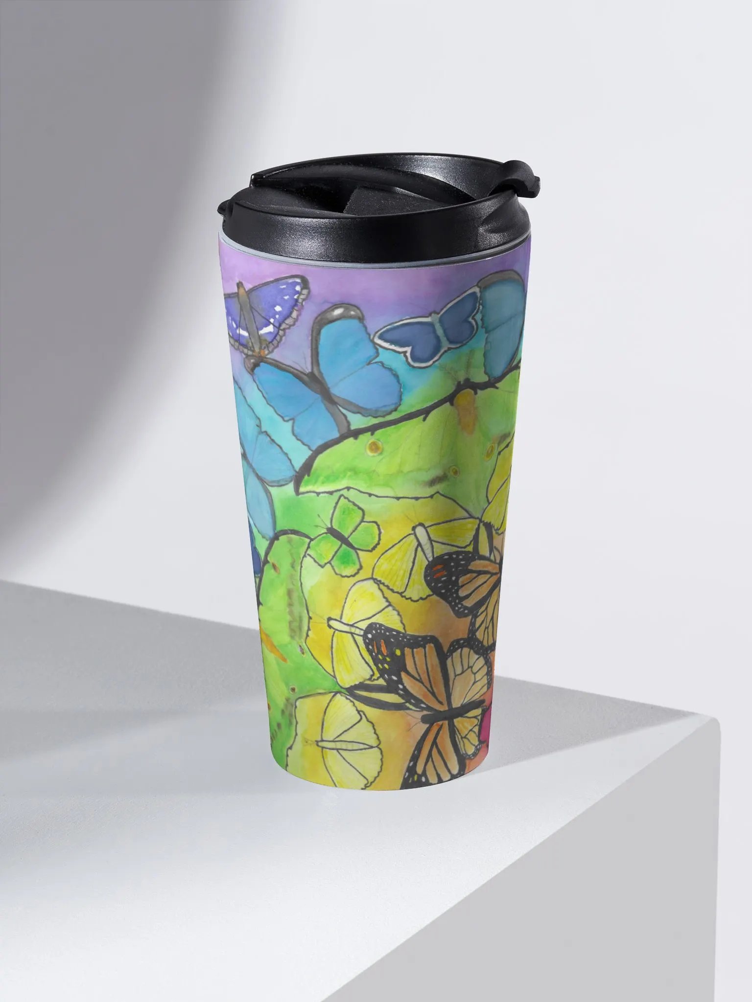 Rainbow of Butterflies Travel Mug product image (3)
