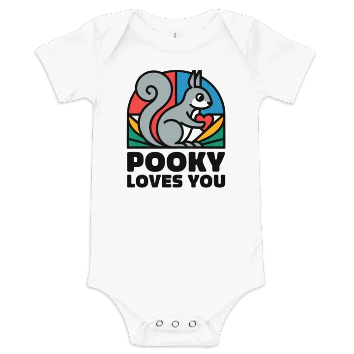 Pooky's Love Squirrel Baby Onesie product image (1)