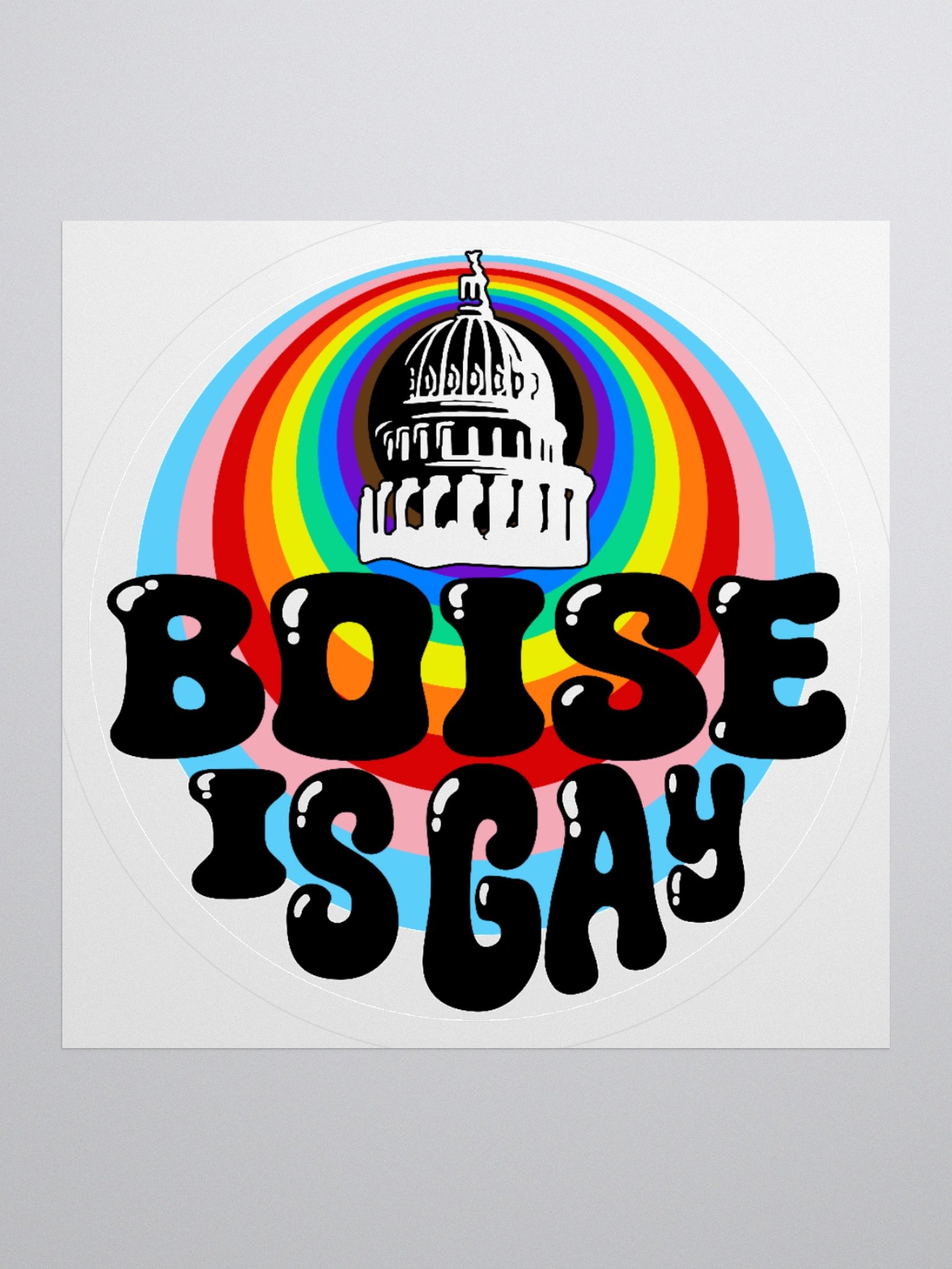 "BOISE IS GAY" city sticker product image (1)