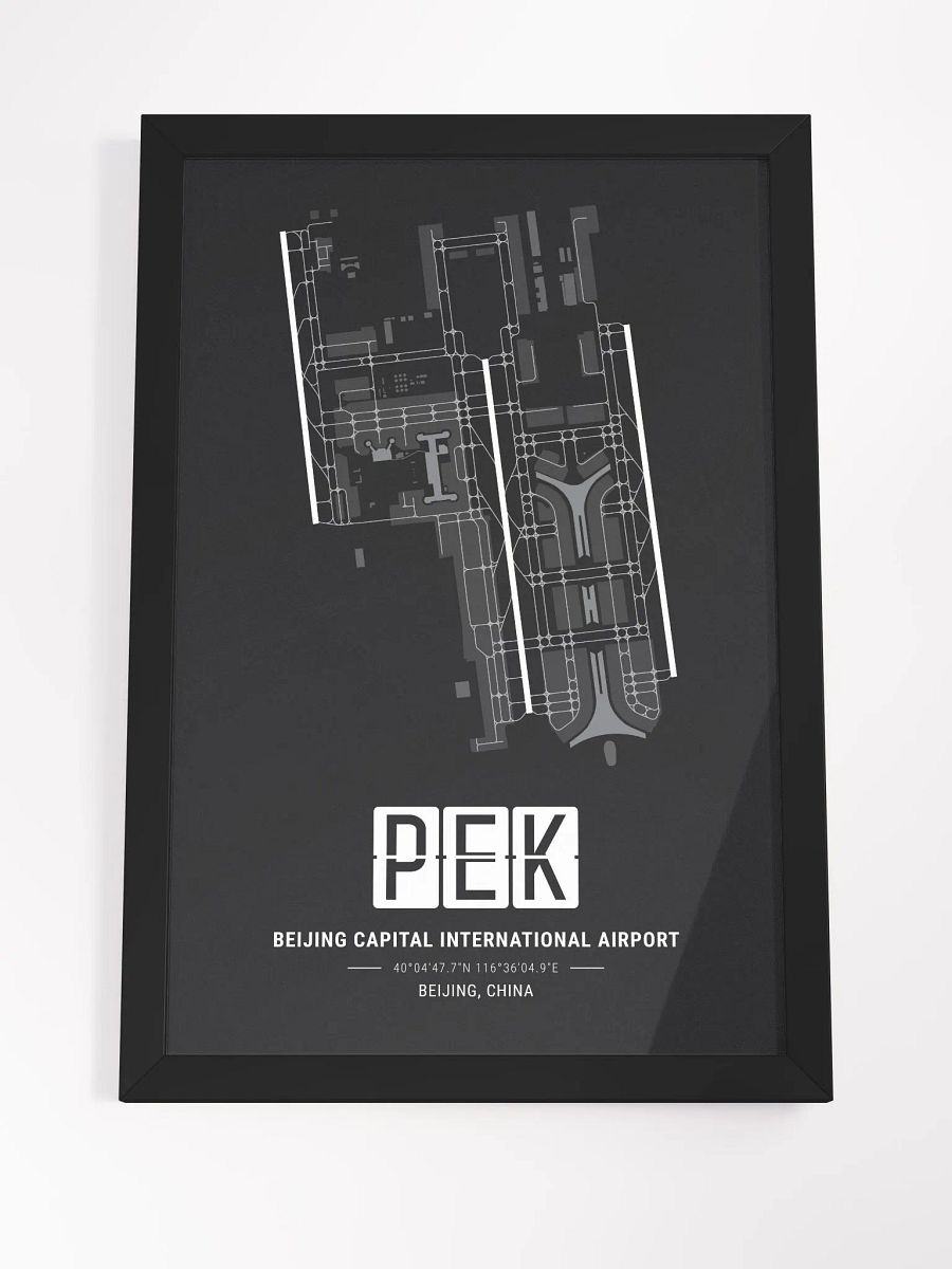 Framed Airport PEK Premium Map On Matt Paper product image (4)