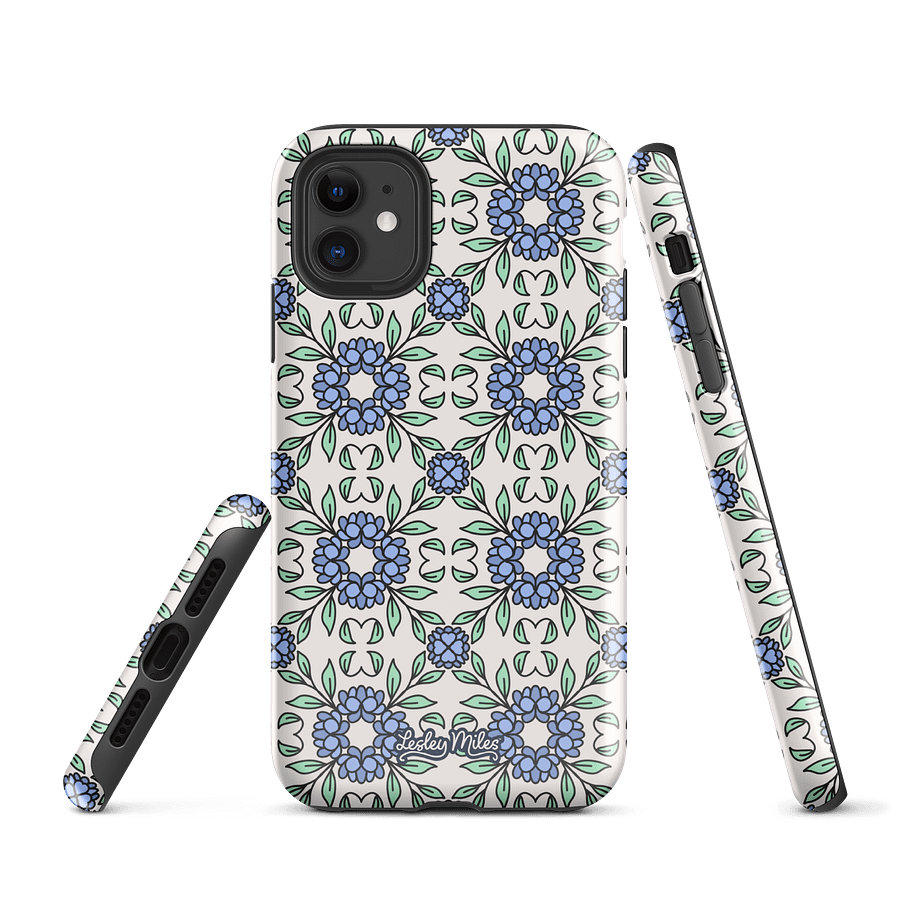 May Blue Floral iPhone® Tough Case product image (1)