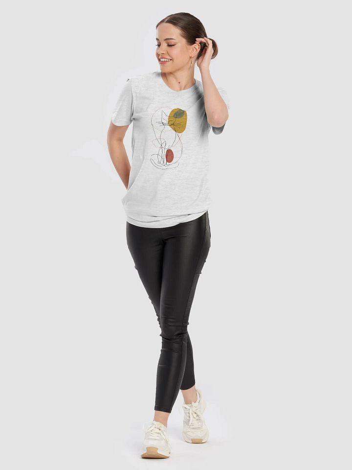 Abstract Colorful Cat Line Art T-Shirts | Minimal Cat Lover Illustration | Pet Gift Idea product image (2)
