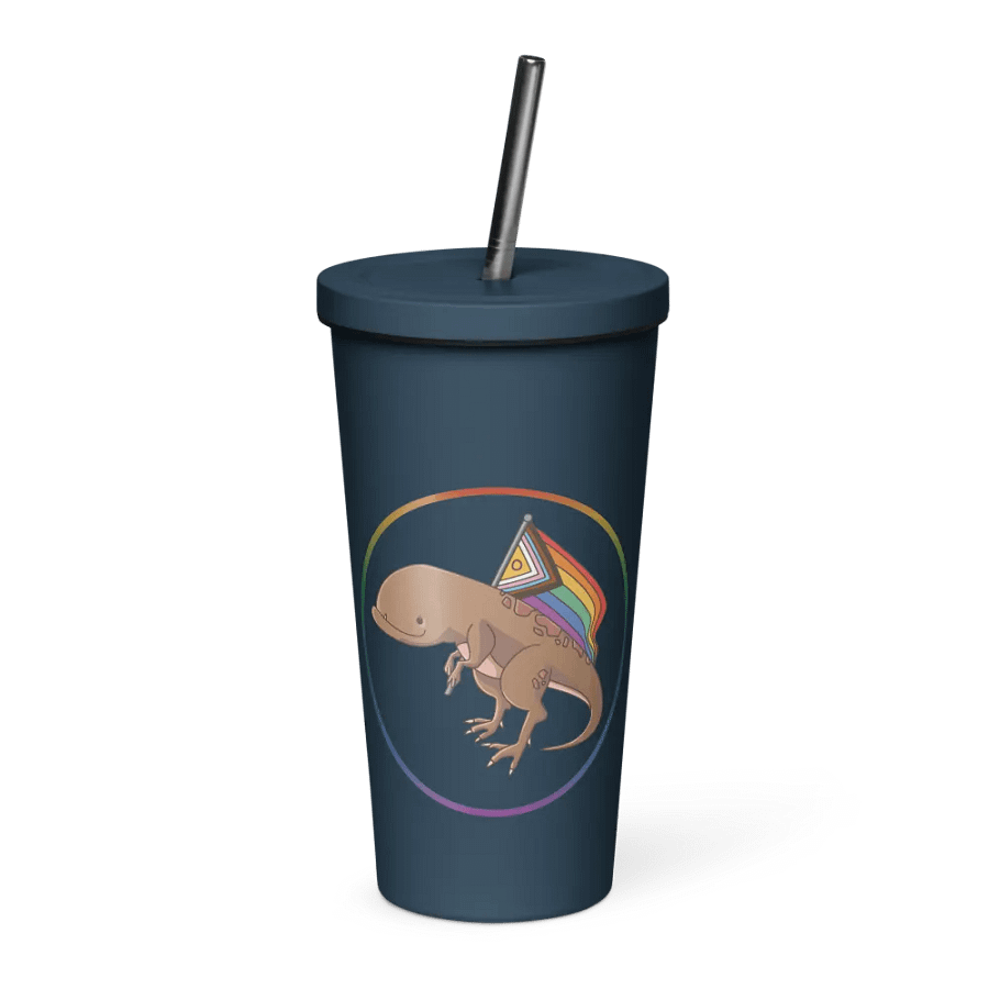 Pride Friend Tumbler w/Straw (Blue) product image (1)