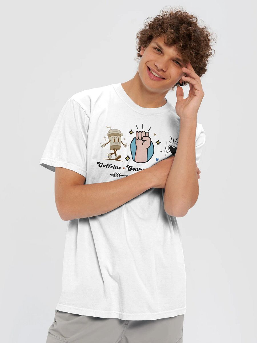 Caffeine, Courage, & Controlled Chaos Parkinson Comfort Colors T-shirt product image (33)