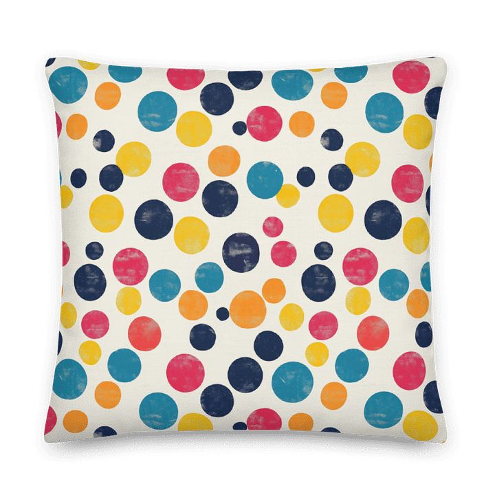 Polka Dot Illusion Vintage Retro Throw Pillow product image (2)