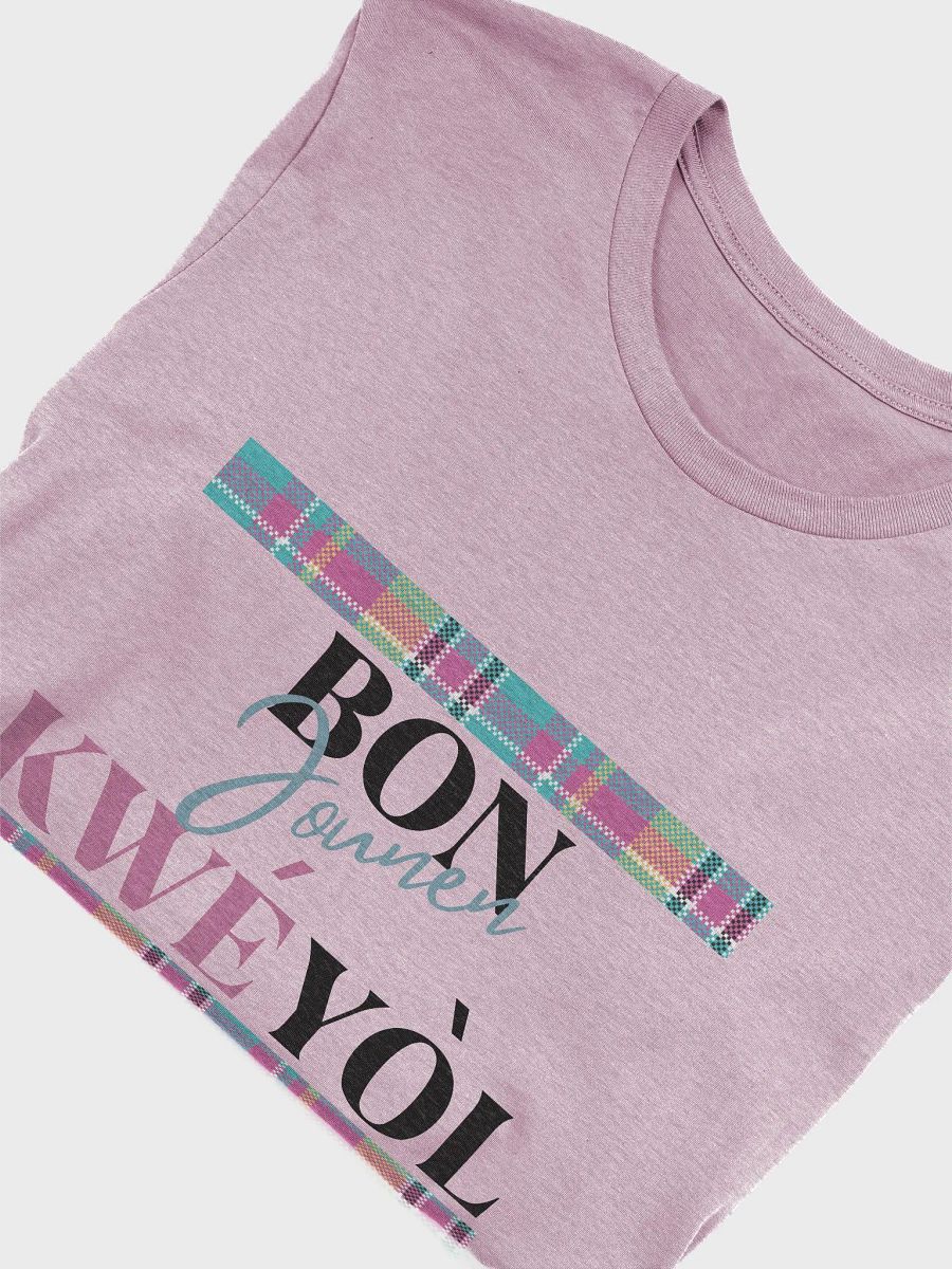 Kwéyòl Madras Script T-Shirt product image (76)