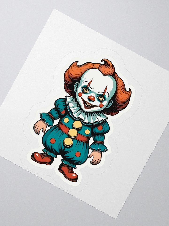 Little Killer Clown Kiss Cut Sticker product image (6)