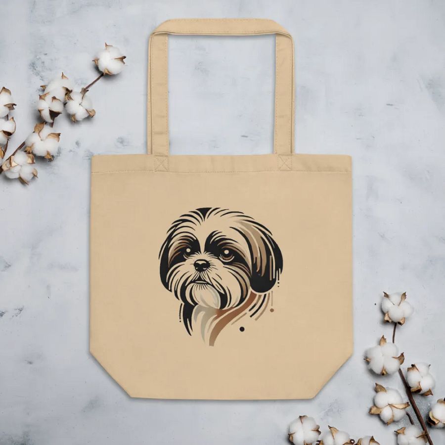 Shih Tzu Chic: Minimalist Tote Bag product image (4)