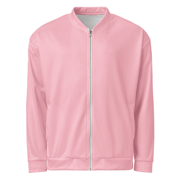 Plain Color Pink Bomber Jacket product image (1)
