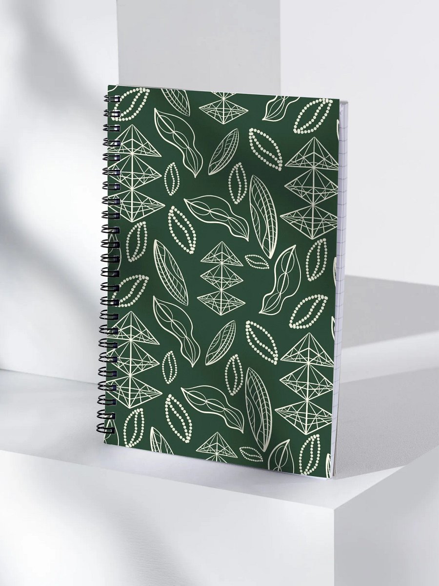 El Yunque Brew Bliss: Abstract Coffee Bean Tribal Notebook product image (4)