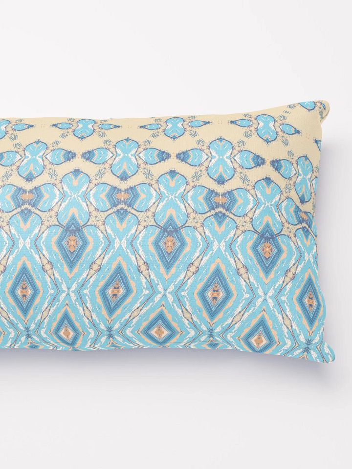 Blue & Cream Diamond Metamorphosis Pillow product image (2)