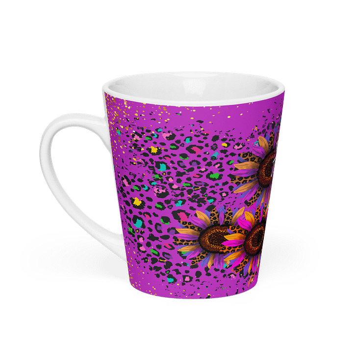 Leopard Print Sunflower Teacher Appreciation Latte Mug for best teachers product image (1)