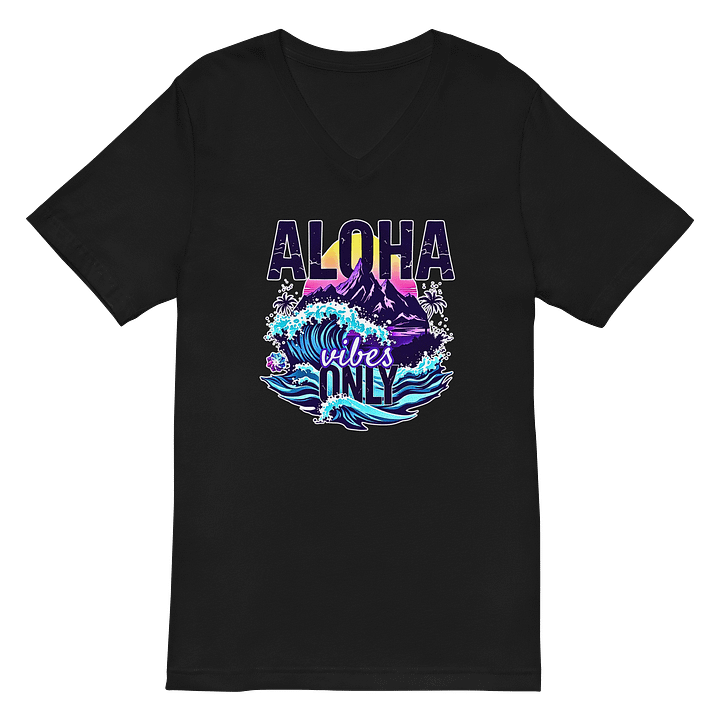 Aloha Vibes Only V-Neck Tee product image (1)