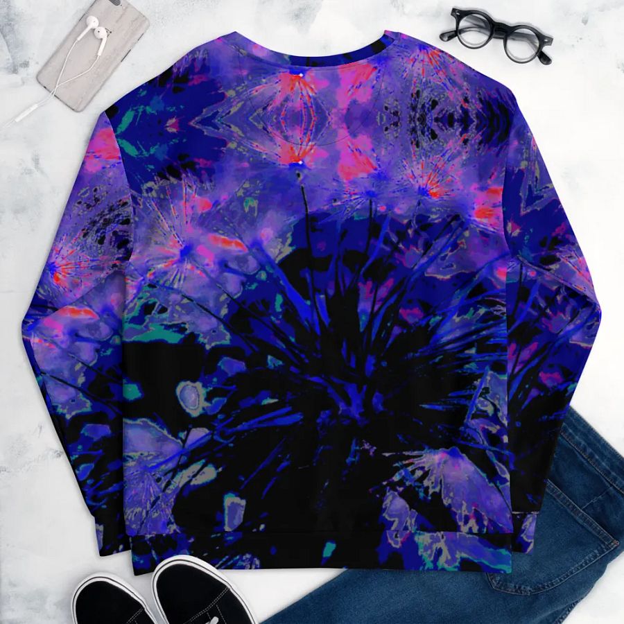 Abstract Funky Neon Dandelion Seeds Unisex Sweatshirt product image (11)