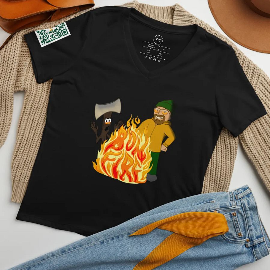 F*Seattle BonFire Women's V neck product image (28)