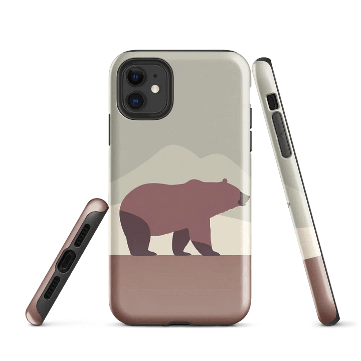 Vector Bear with Mountain Tough Case for iPhone product image (1)
