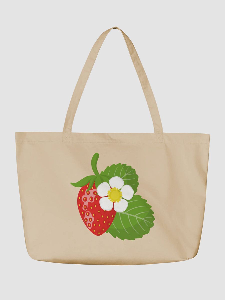 Organic Strawberry Delight Tote Bag eco-friendly product image (4)