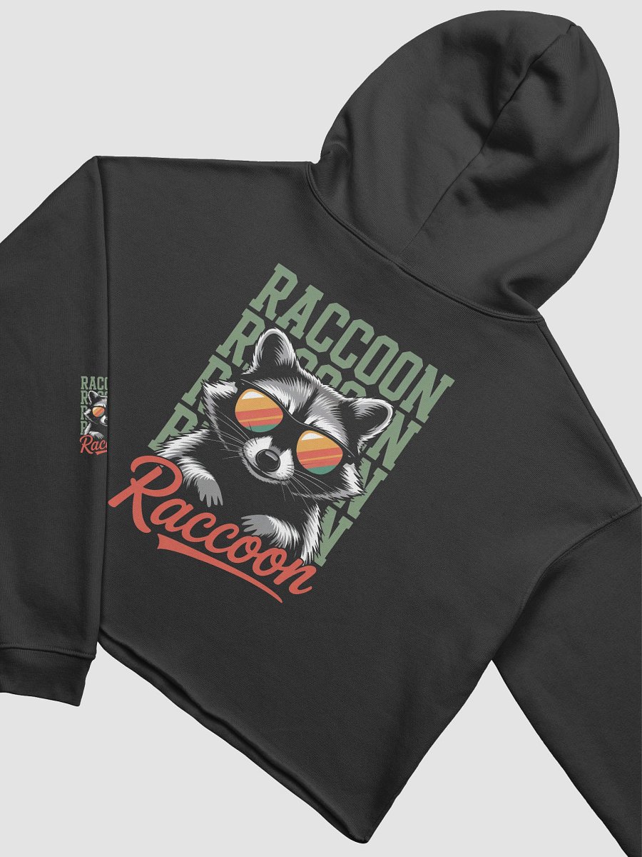 Cool Raccoon Sunglasses Crop Hoodie product image (16)