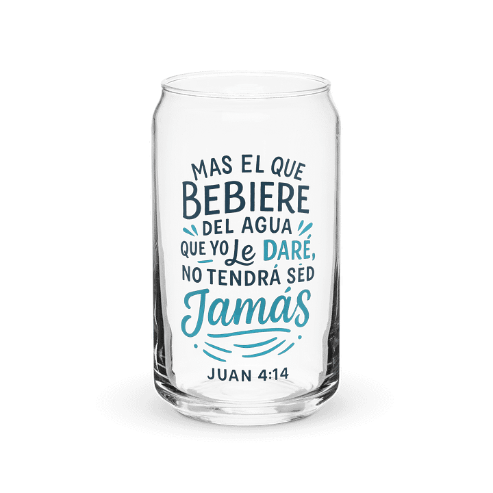 Christian Can-Shaped Glass (Spanish) – John 4:14 product image (2)