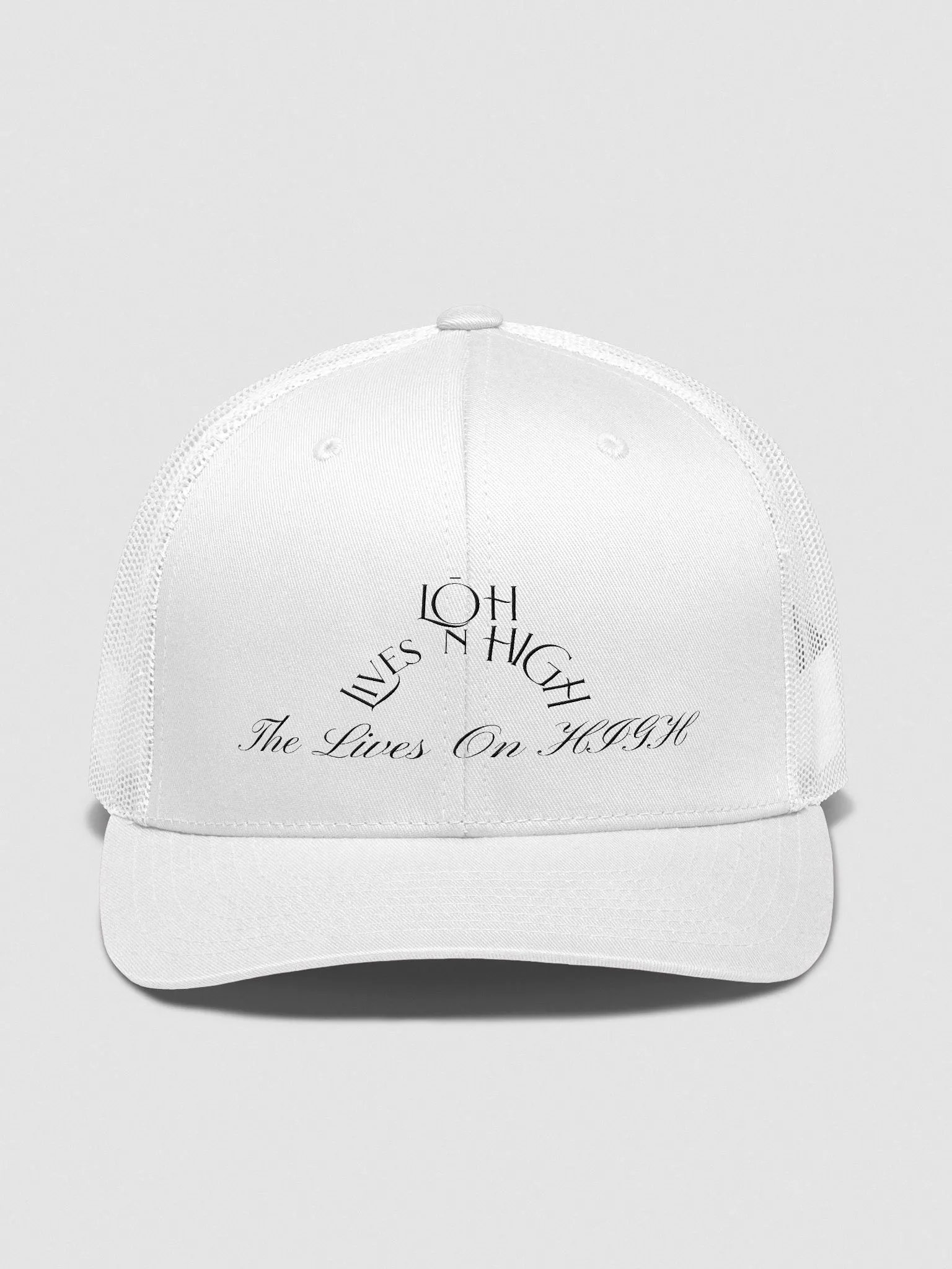 The Lives On HIGH | LOH Circle | Trucker Hat | Black product image (1)