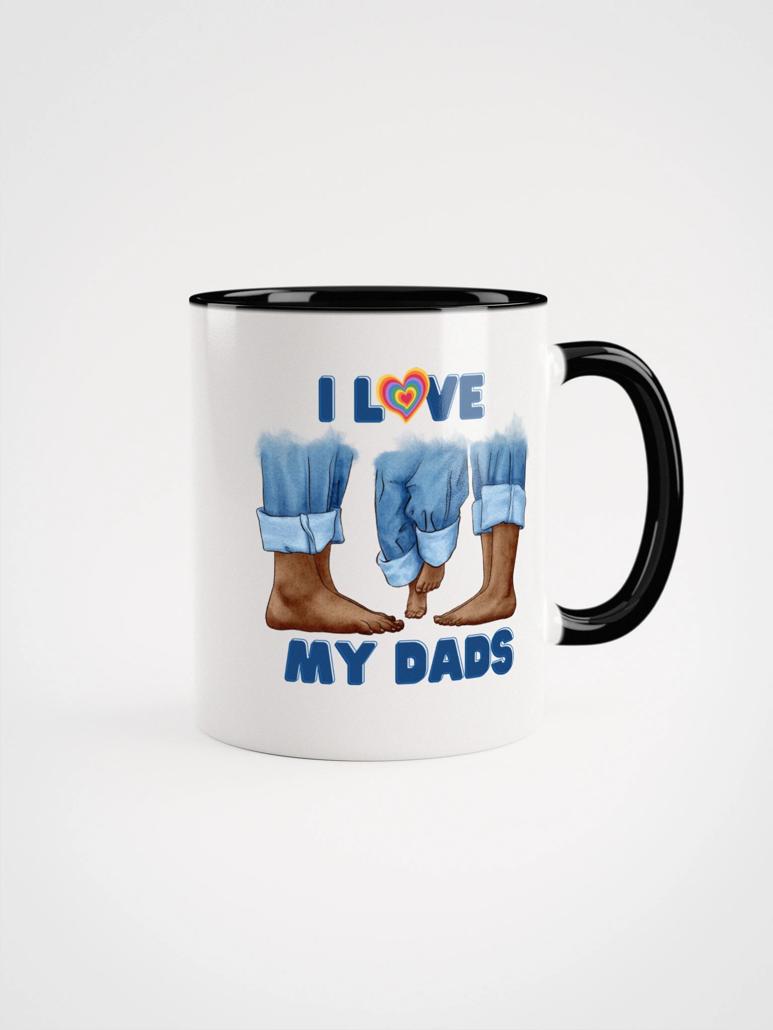 LGBTQ Two Dad Family Design for Kids Ceramic Mug with Color product image (1)