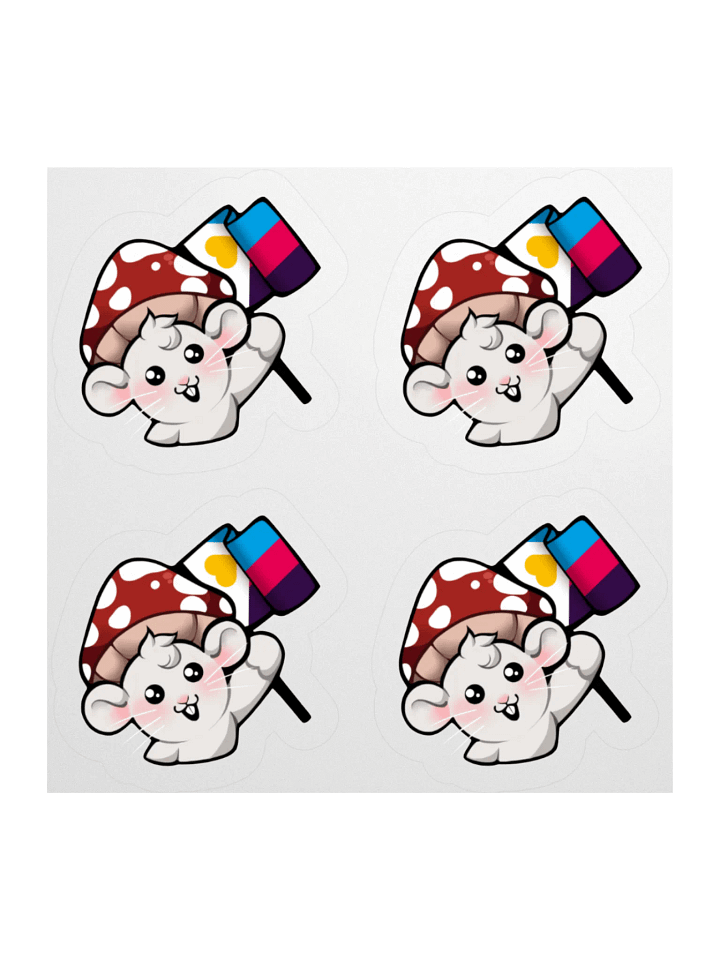 Polyamorous Pride Flag Stickers product image (1)