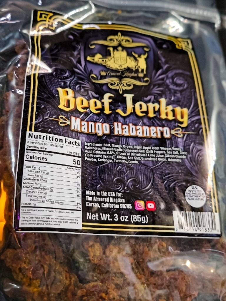 The Armored Kingdom Mango Habanero Jerky product image (3)